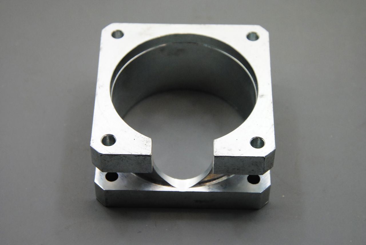 Motor Standoff Steel , 38mm High 76mm Sq, 87mm Bolt Hole Circle