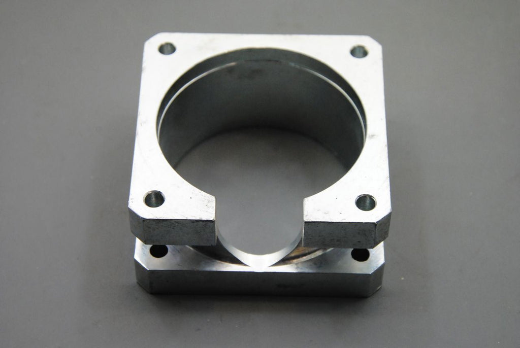 Motor Standoff Steel , 38mm High 76mm Sq, 87mm Bolt Hole Circle