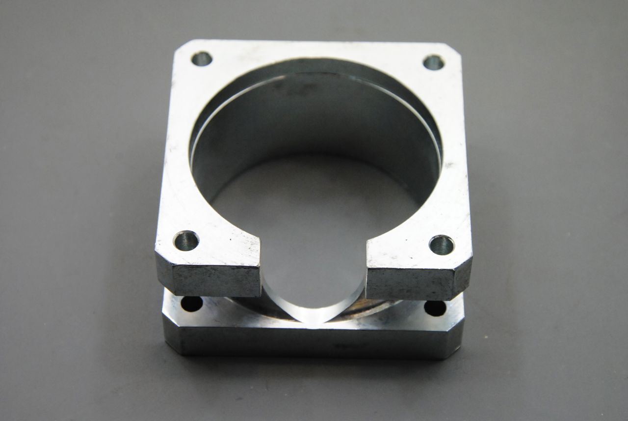 Motor Standoff Steel , 38mm High 76mm Sq, 87mm Bolt Hole Circle