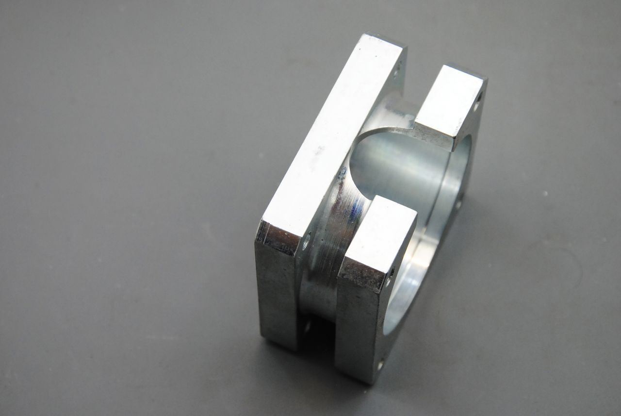Motor Standoff Steel , 38mm High 76mm Sq, 87mm Bolt Hole Circle