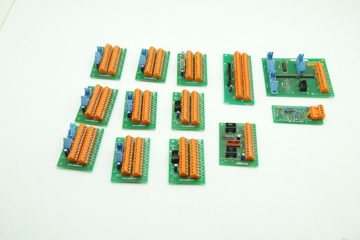 Schlumberger I/O Modules PCB: 3471-522, 3012-502, 510-000, 3012-511 - Lot of 13