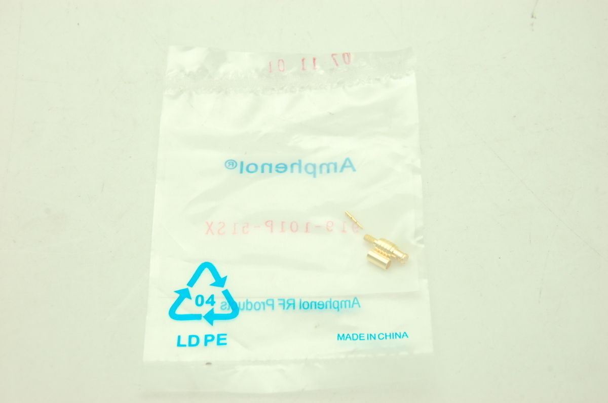 Amphenol 919-101P-51SX Connector RF Coaxial MCX Str Plug Crimp Lot of 14 New