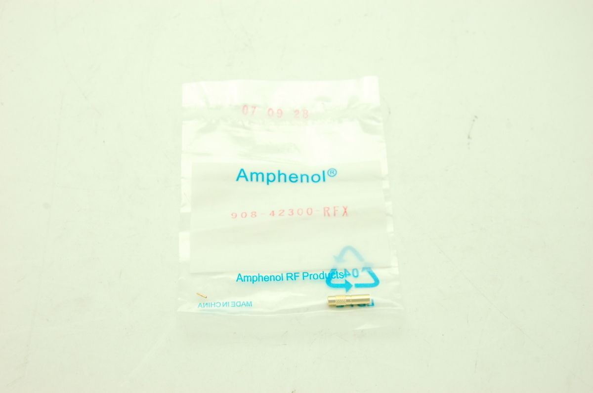 Amphenol 908-42300-RFX Connector RF Coaxial MMCX STR Jack  Crimp/Solder Lot of 5