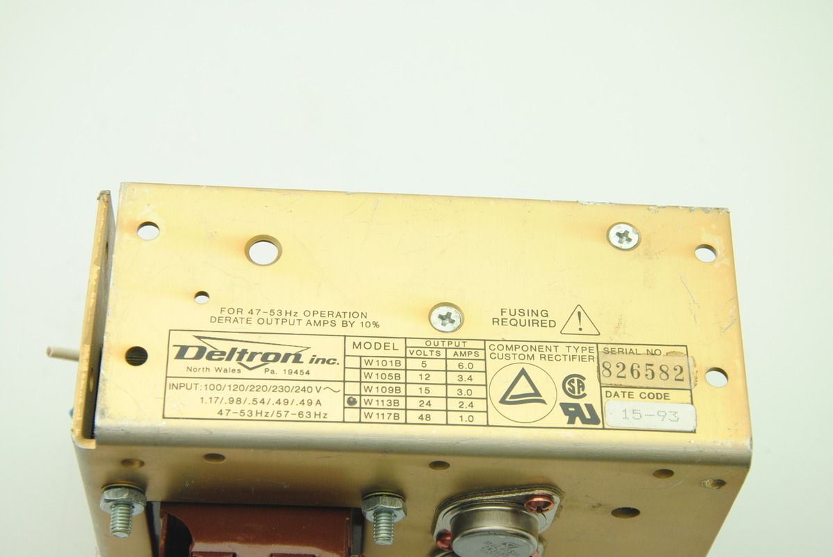 Deltron W113B 24V 2.4A DC Power Supply, 100-240VAC Input