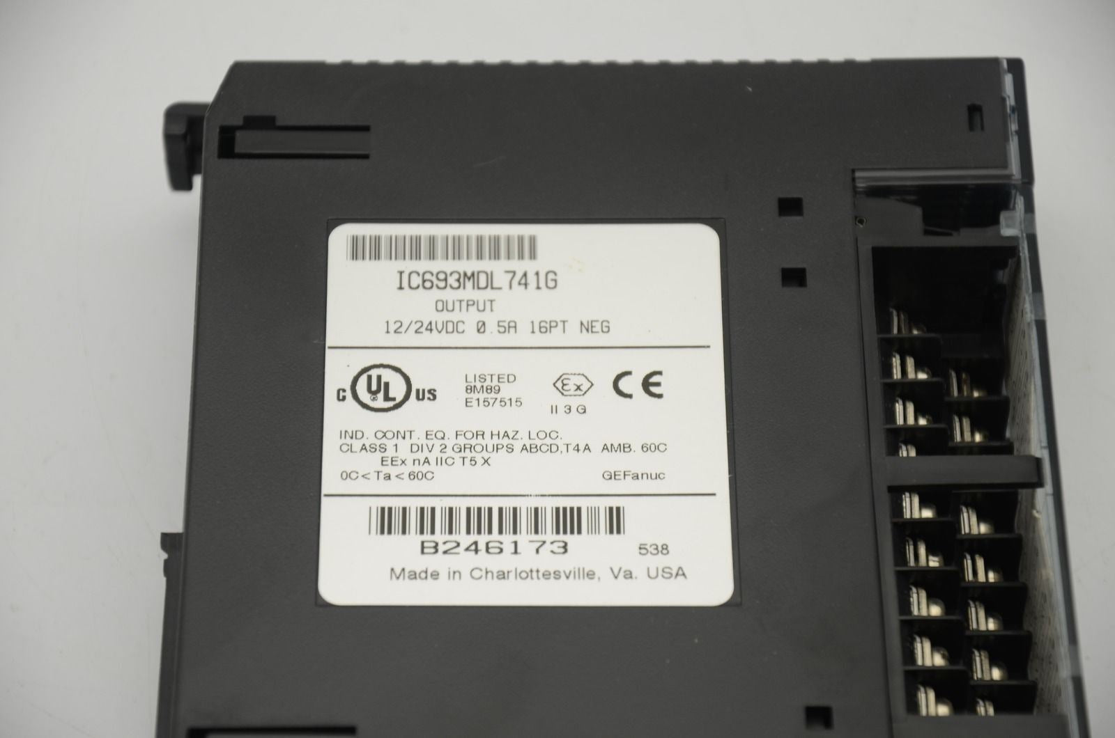 GE Fanuc IC693MDL741G 12/24VDC 16PT Output Module