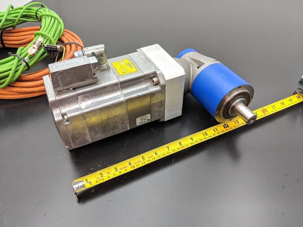 Siemens 1FK7060-5AF71-1UH0 Servo Motor 90°Alpha Angled Gearhead 3:1 Ratio Cables