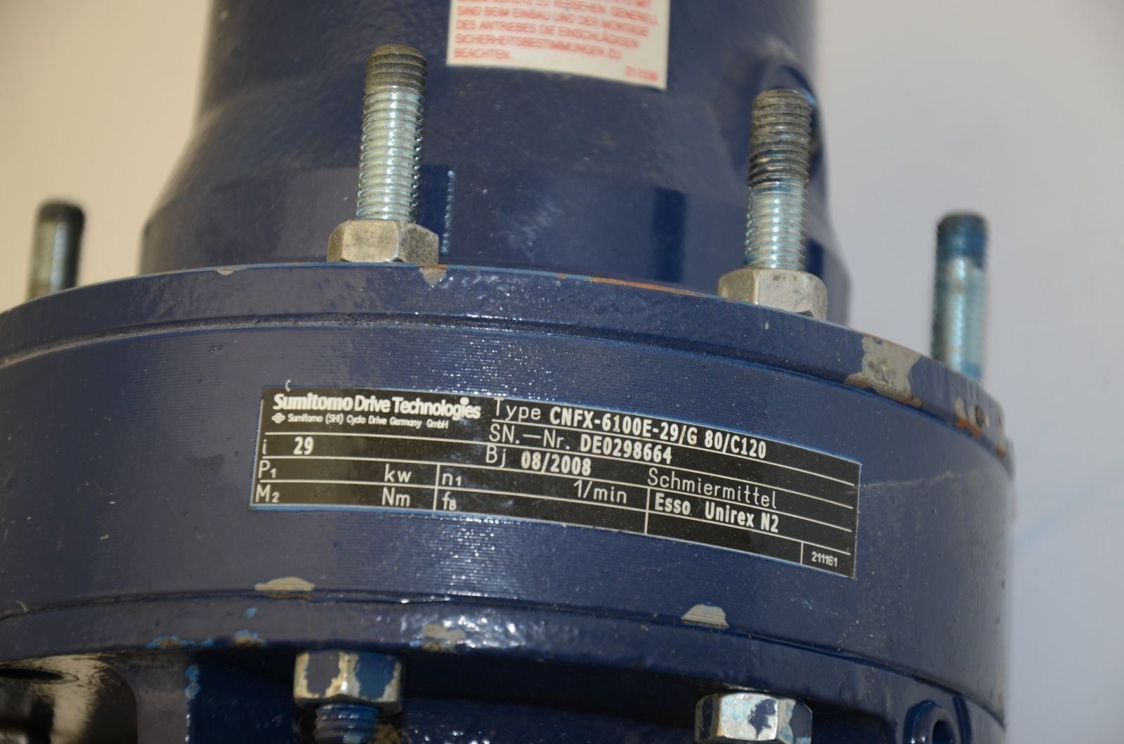 WATT Drive WAC81K4 Gear Motor, 230/400VAC w/ Sumitomo CNFX 29:1 Gearhead