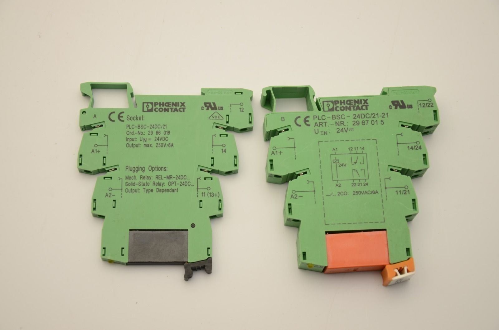 Phoenix Contact 24V & 120V PLC Relay Holders / Relays - Lot of 4