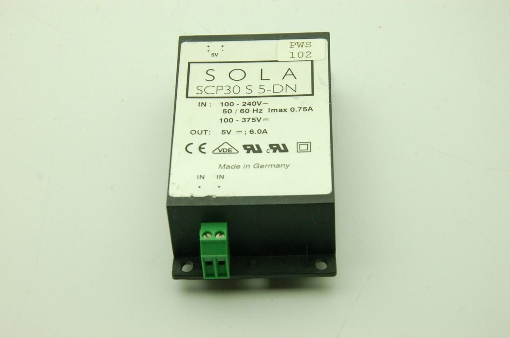Sola SCP30 S 5-DN Input 100-240V Out 5V 6.0A Power Supply