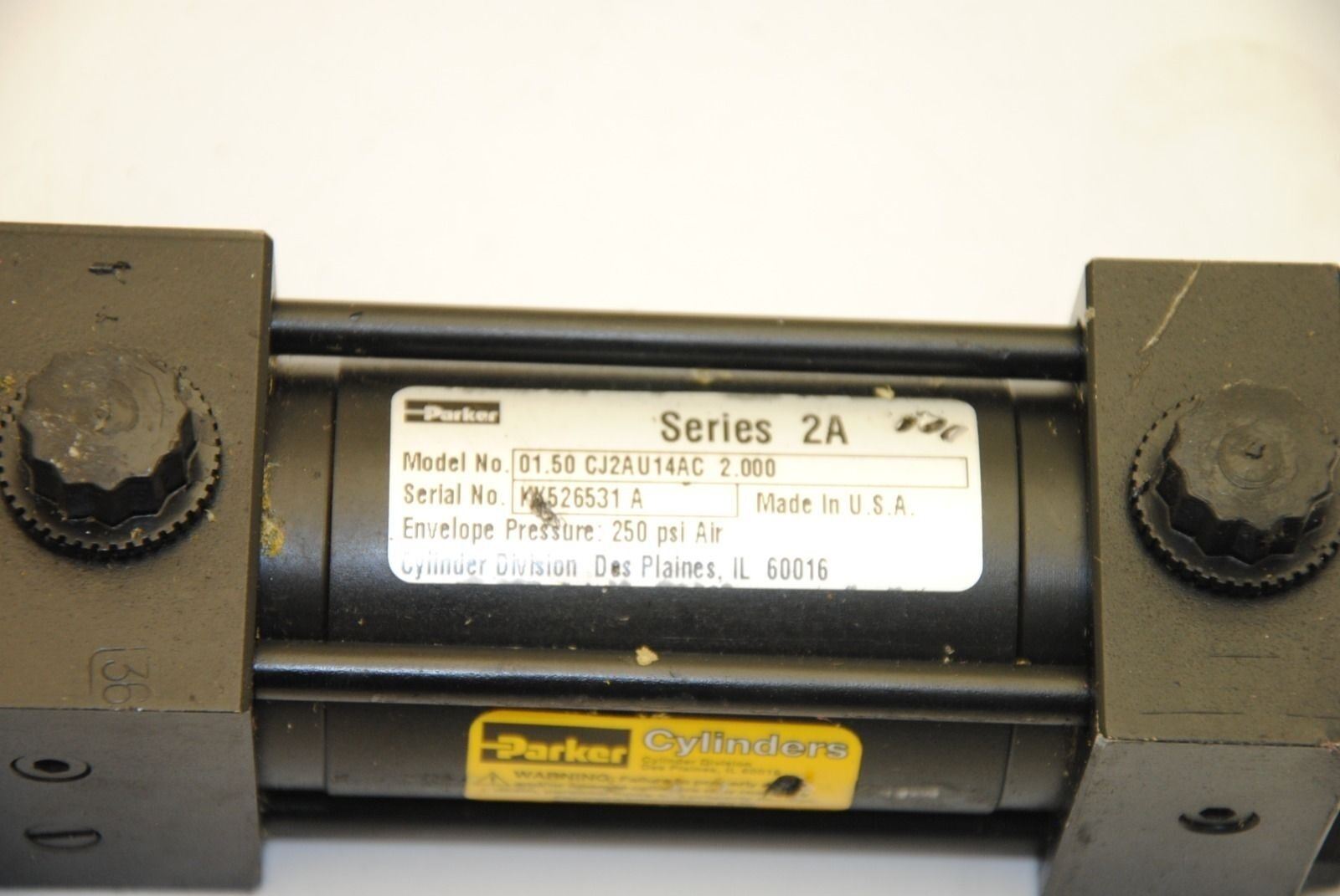 Parker 01.50 CJ2AU14AC 2.000 Pneumatic Cylinder, 2" Stroke, 250 PSI