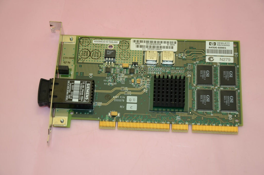 HP Gigabit Fiber PCI 1000 Base-SX Ethernet LAN Card A4926-60001