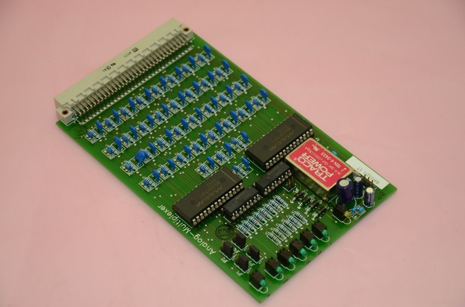 Analog Multiplexer Card DIN 41612-C 64 Pin 03-332-1 17 Maxim chip MAX307CPI