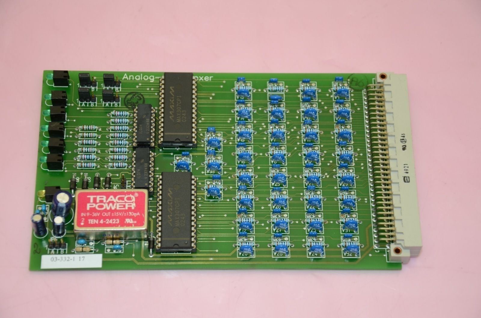 Analog Multiplexer Card DIN 41612-C 64 Pin 03-332-1 17 Maxim chip MAX307CPI