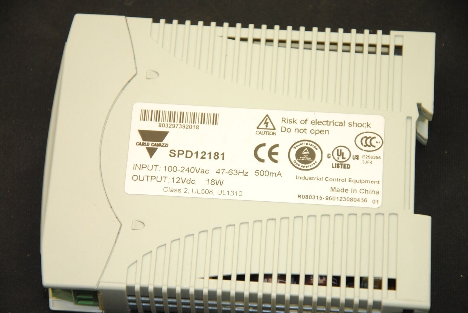 Carlo Gavazzi SPD1218 12VDC Power Supply, 90-265VAC