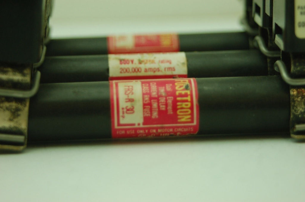 Allen Bradley X-401978 w/Fusetron FSR-R30 Continuous 30A 600V Fuse Holder Fuses