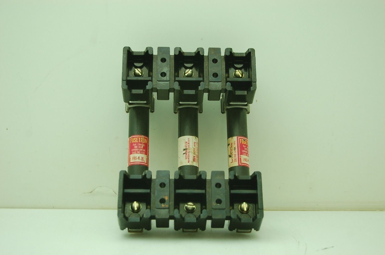 Allen Bradley X-401978 w/Fusetron FSR-R30 Continuous 30A 600V Fuse Holder Fuses