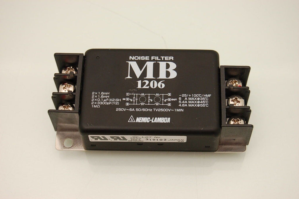 NEMIC-LAMBDA MB 1206 Noise Filter 250V 50/60Hz TV2500V