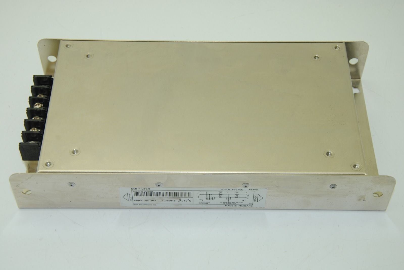 DELTA ELECTRONICS 26TDT1W4B4, EMI Line Filter 480V 26A