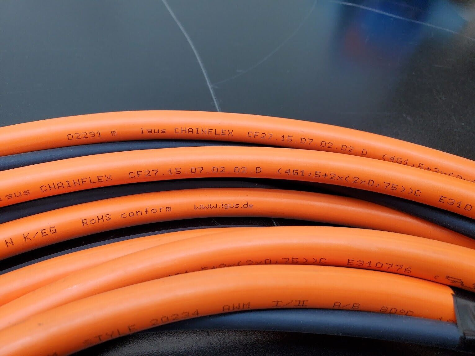 Igus 10085036 And 10078035 10 Meter Servo Control And Power Cables