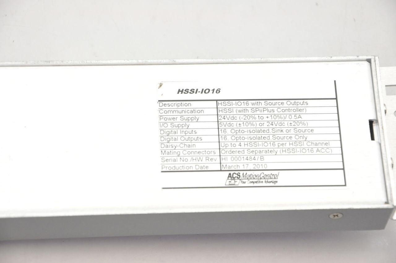 ACS Motion Control HSSI-IO16 SiPiiPlus Distributed Interface Module Tech80