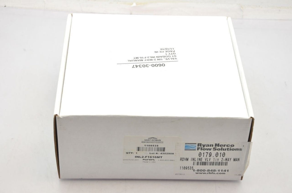 SAINT GOBAIN Furon 1109535 INL-FI616MT InLine-1000 1" High Flow Valve NEW