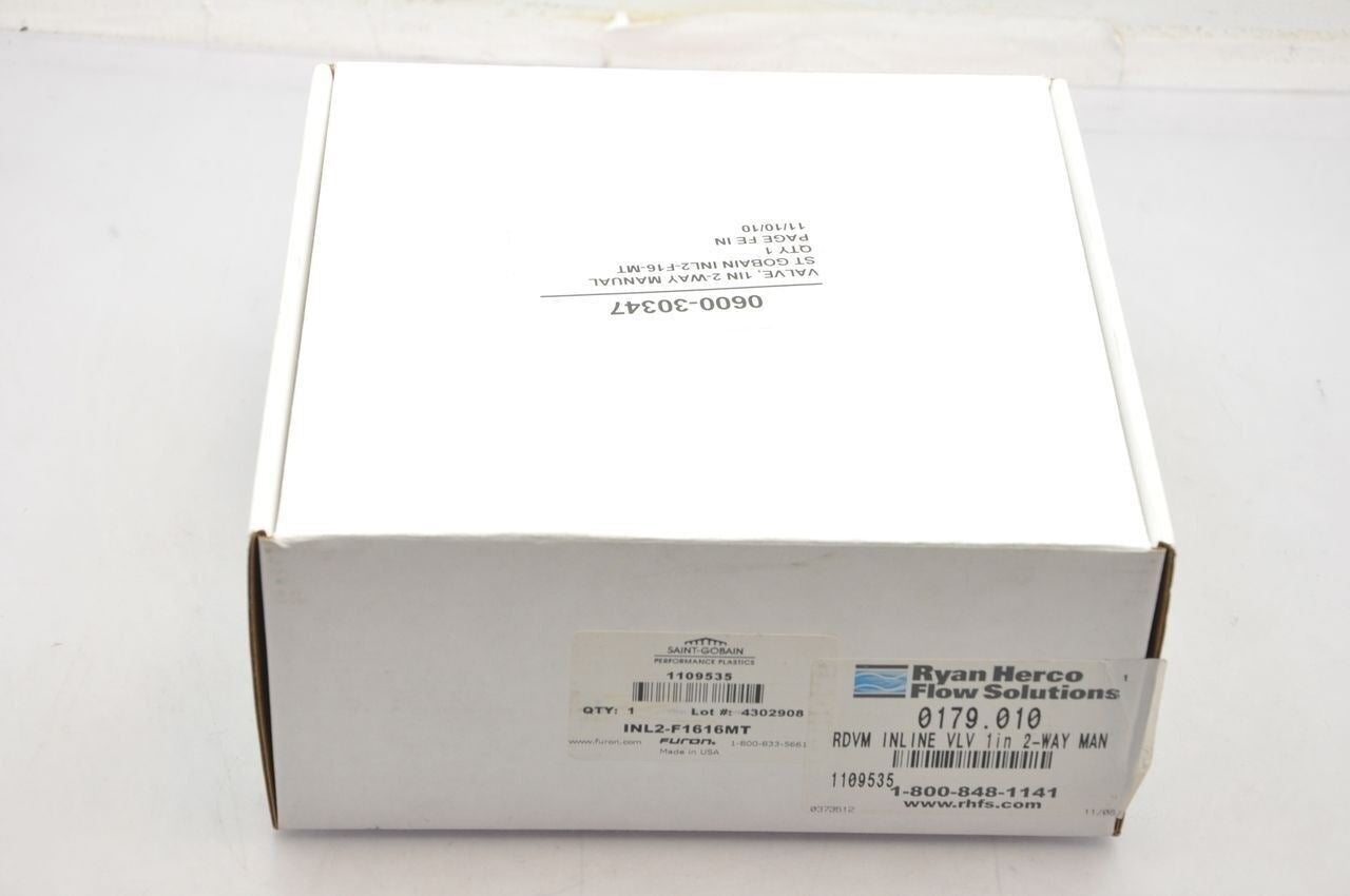 SAINT GOBAIN Furon 1109535 INL-FI616MT InLine-1000 1" High Flow Valve NEW