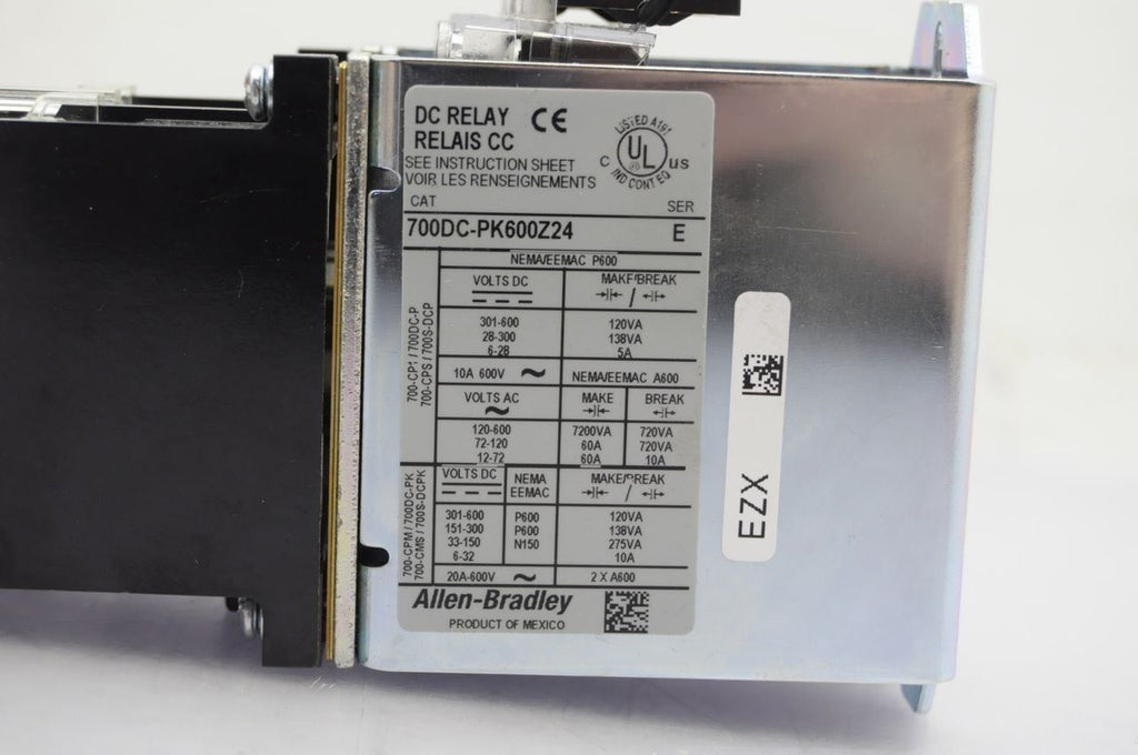 Allen Bradley 700DC-PK600Z24 Magnetic Contactor 24VDC Coil