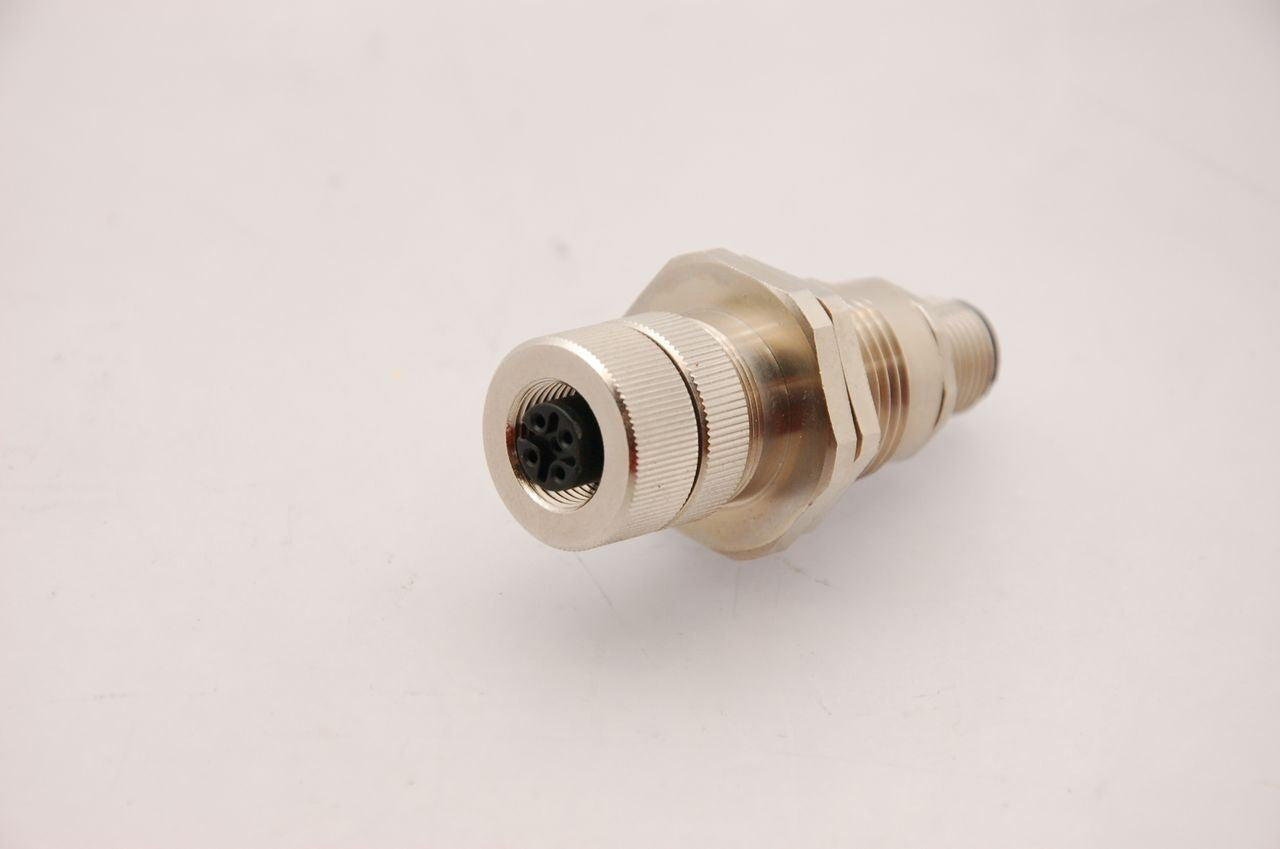 Turck-Style 5-Pin SS Panel Mount Connectors, Female to Male - Lot of 10