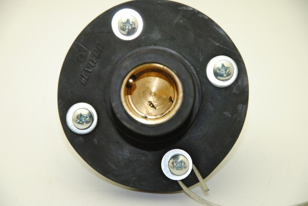 Leviton Single-Pole Female Receptacle, Black, 1-1/8" ID