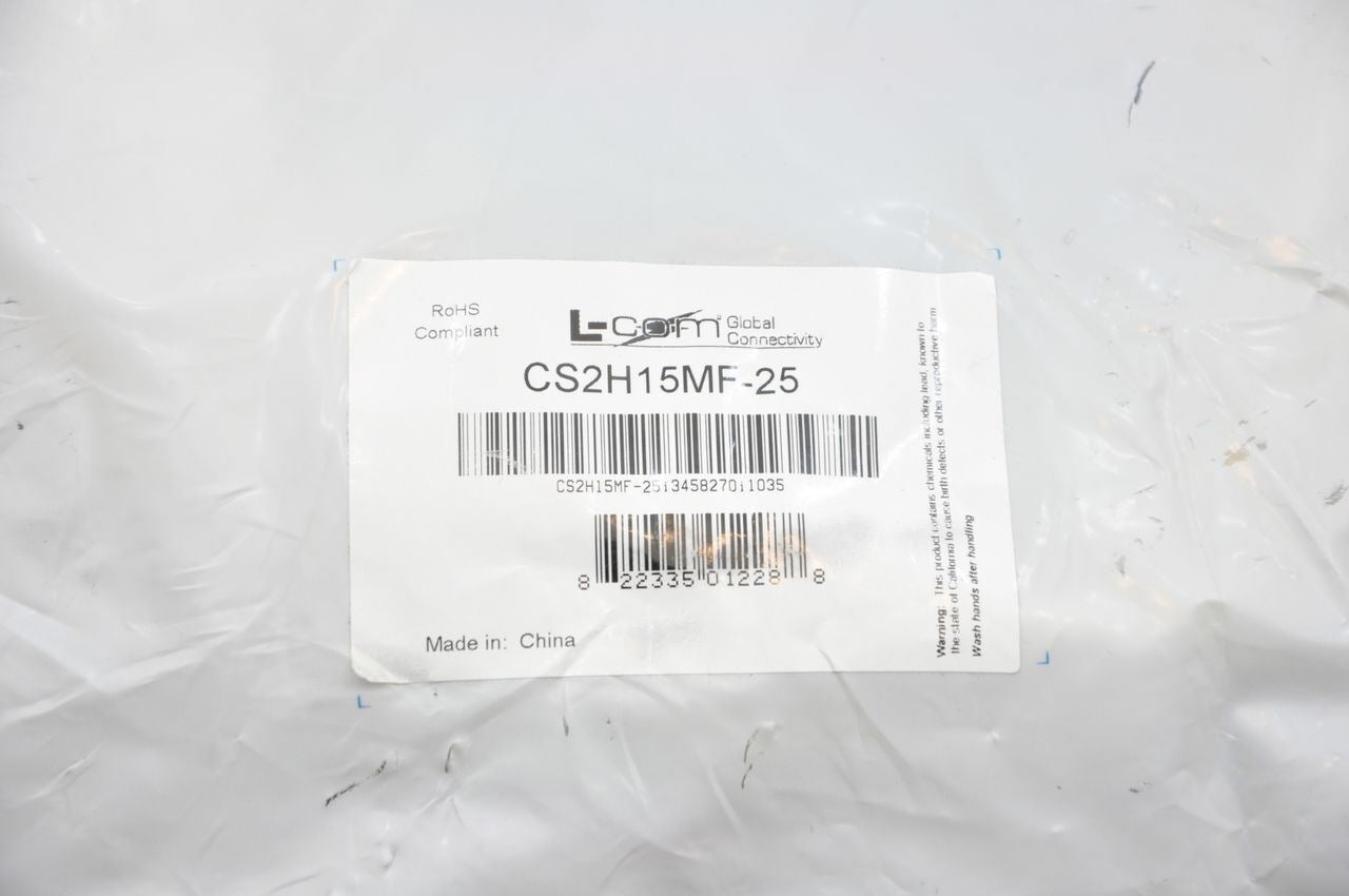 L-Com CS2H15MF-25 Monitor Cable VGA Video 25ft Gray - Lot of 3 - NEW