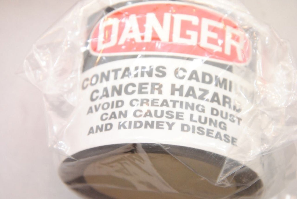 Cadium Vinyl 3.5" x 5" Warning Labels Warning Contains Cadmium Cancer Hazard NEW