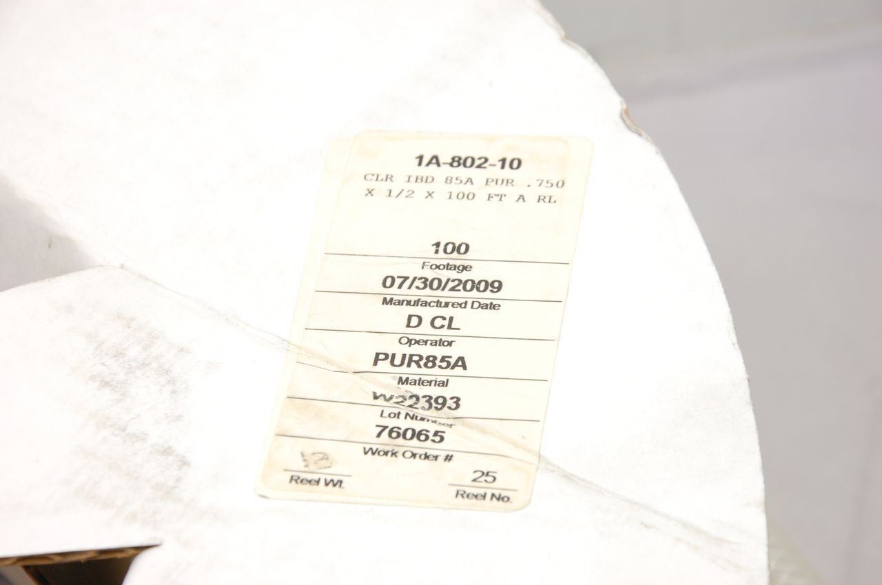 Purflex Reinforced Polyurethane Hose 3/4 x 1/2" ID 100' Roll (Partial)