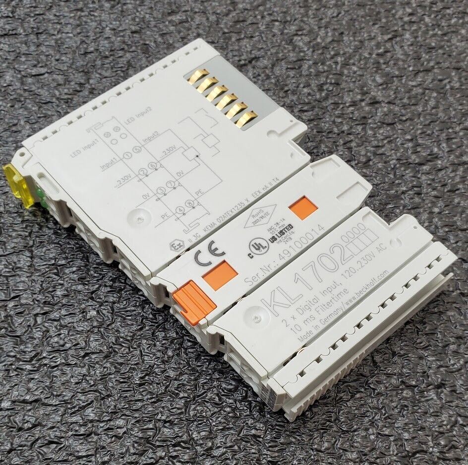 BECKHOFF KL1702 KL 1702 2x Digital Input Terminal, 120/230VAC