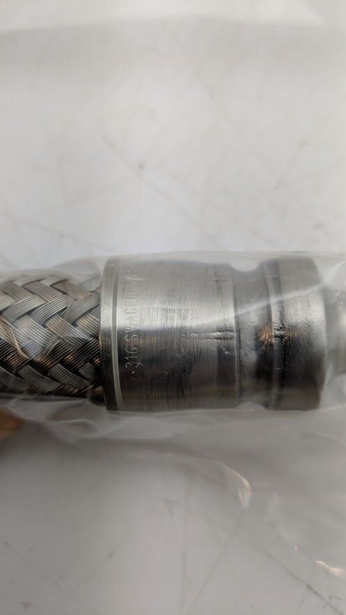 Cal Weld Adapter KF25 Flange 50T Flex High Vacuum FL8 Hose 24" 0020-30372 NEW