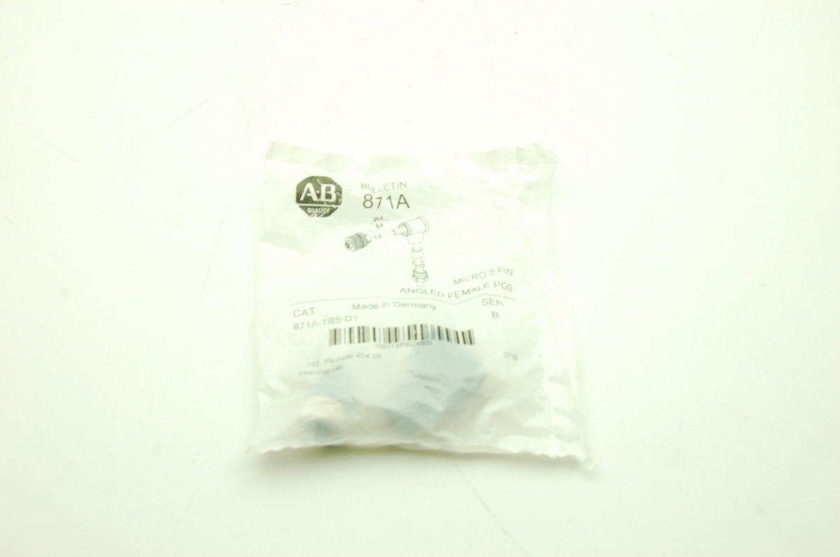 Allen Bradley 871A-TR5-D1 Micro 5 Pin Female Chamber Plug Connector NEW