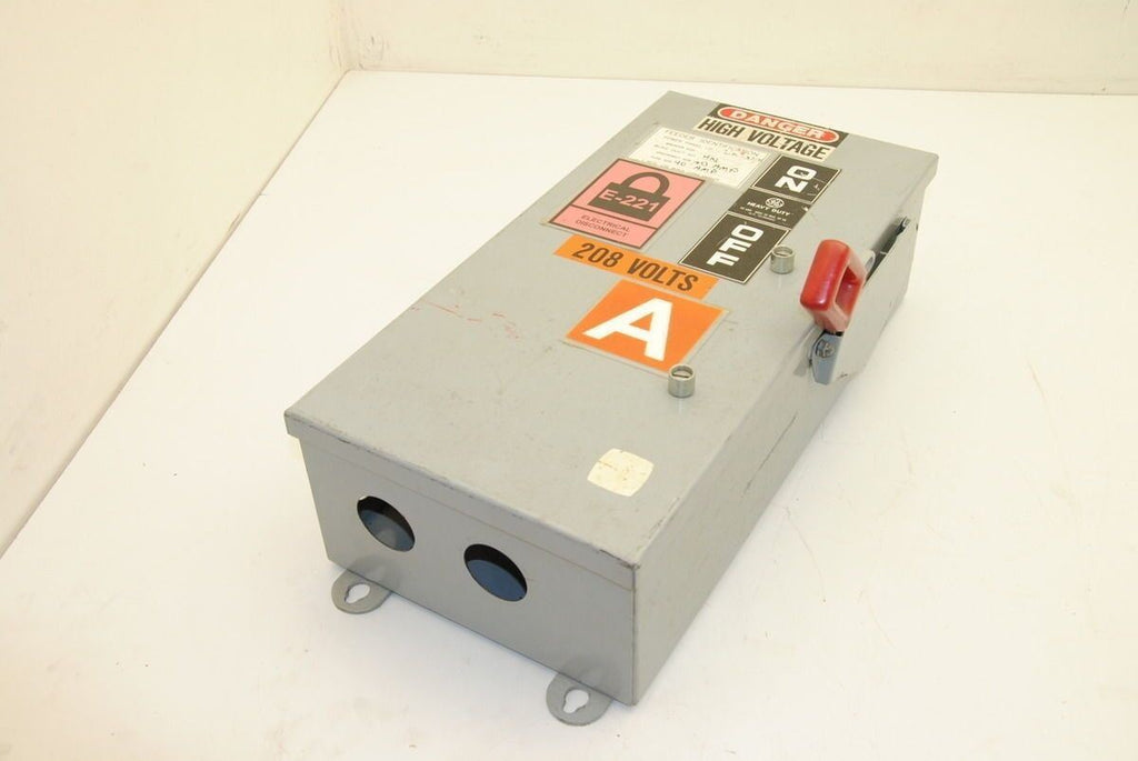 GE TH3362J Disconnect Switch, 600VAC, 250VDC, 60A