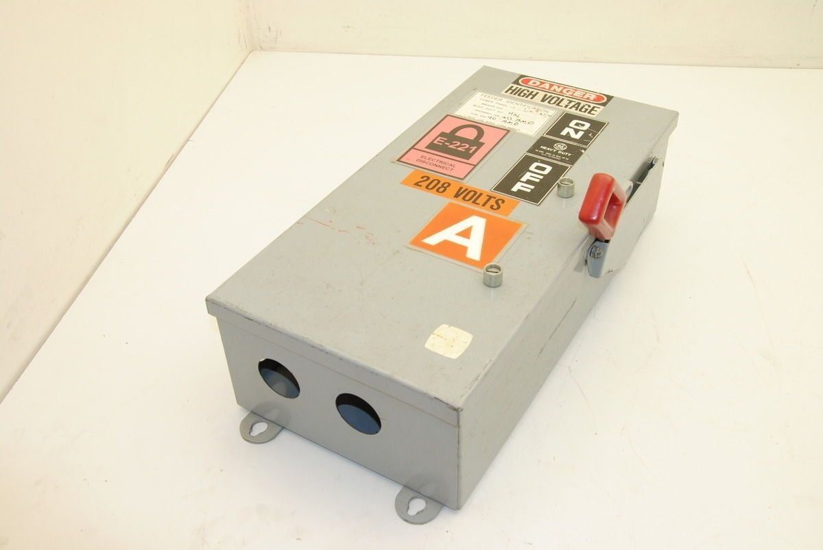 GE TH3362J Disconnect Switch, 600VAC, 250VDC, 60A