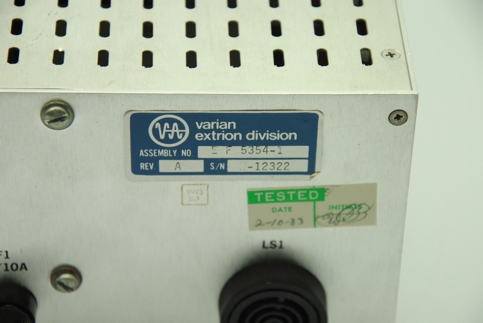 VARIAN LF5354-1, Automatic Cryopump Regeneration