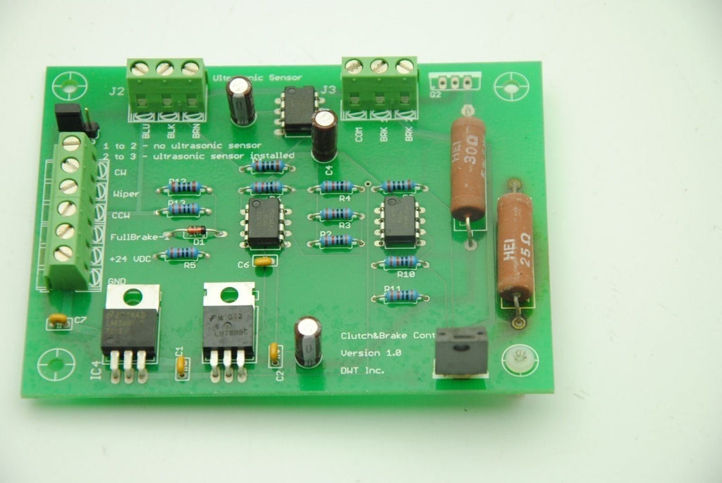 DWT Inc. Clutch & Brake Control Version 1.0, 24V DC Brake Controller Board