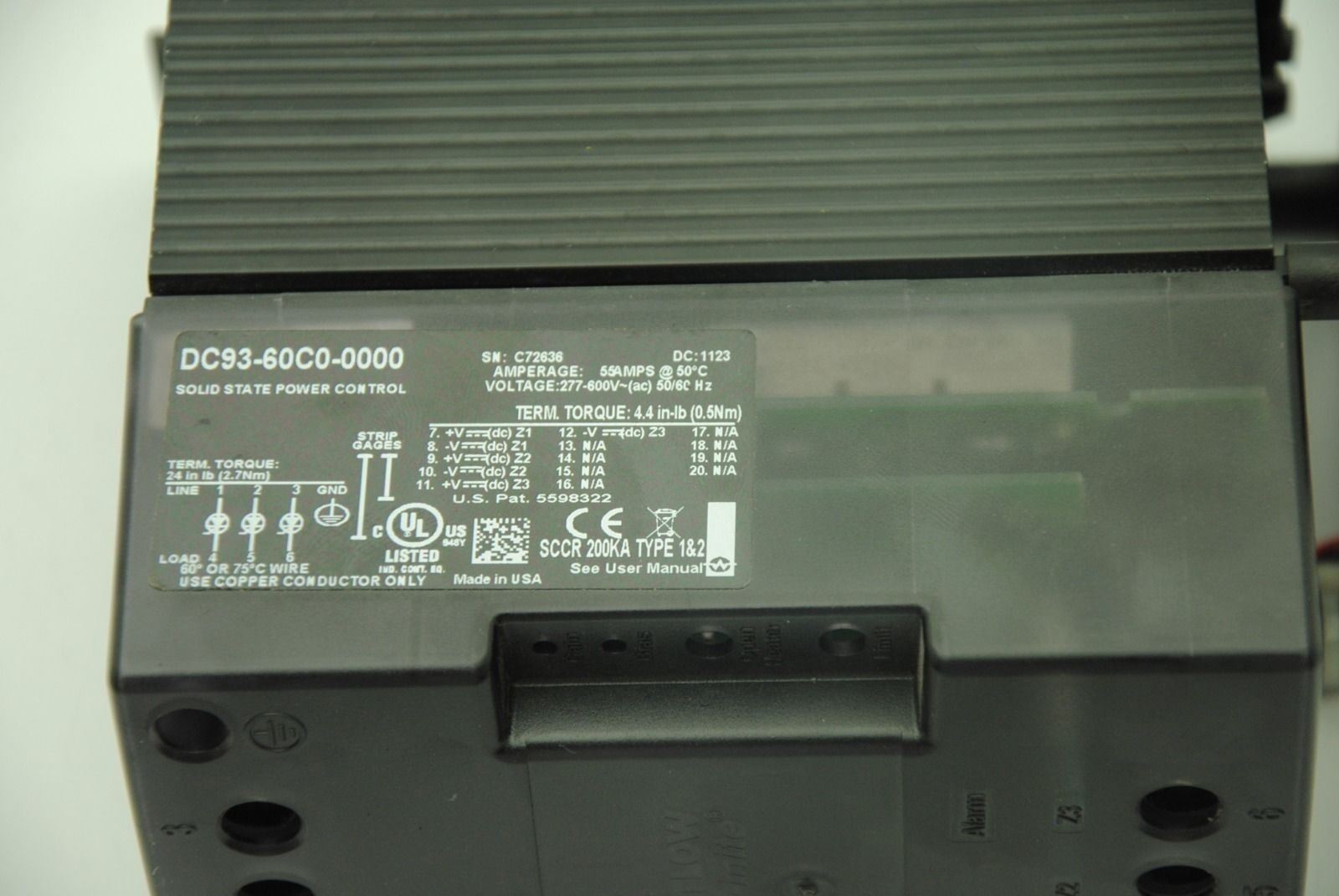 WATLOW DC93-60C0-0000, 277-600V 55A Power Controller & NMB-MAT Fan