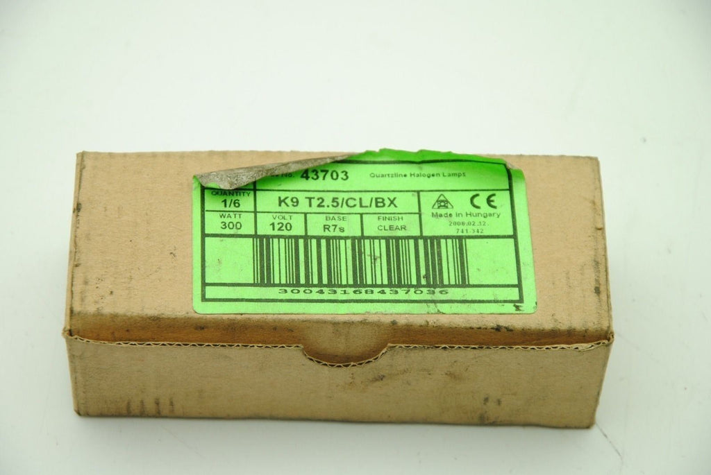 GE K9-T2.5/CL/BX 300W Quartzline Halogen Lamps, Lot of 4, New