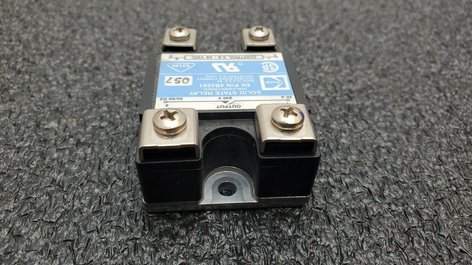 Kodak 4B3991 Solid State Relay, 240V 20A Output, 50/60Hz 3.8-28VDC Control