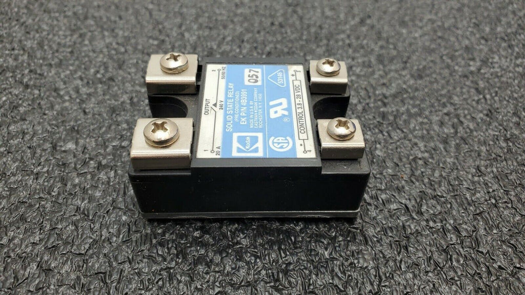 Kodak 4B3991 Solid State Relay, 240V 20A Output, 50/60Hz 3.8-28VDC Control