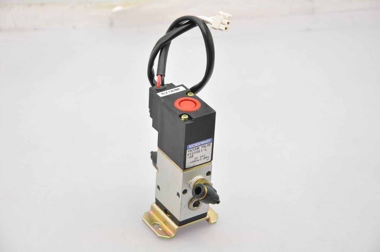 Koganei SV200E1-L-SR Vacuum Valve 24VDC -100KPa -14PSI 6mm Ports