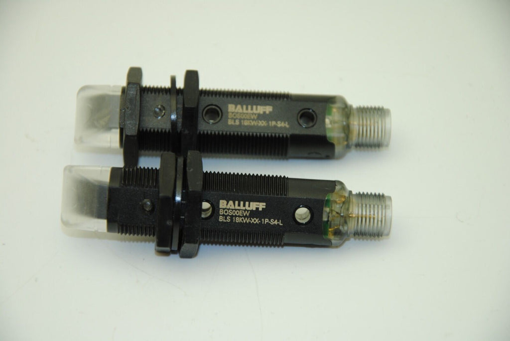 2x Balluff BOS00EW BLS 18KW-XX-1P-S4-L 10-30VD Photoelectric Sensor 15 Meter