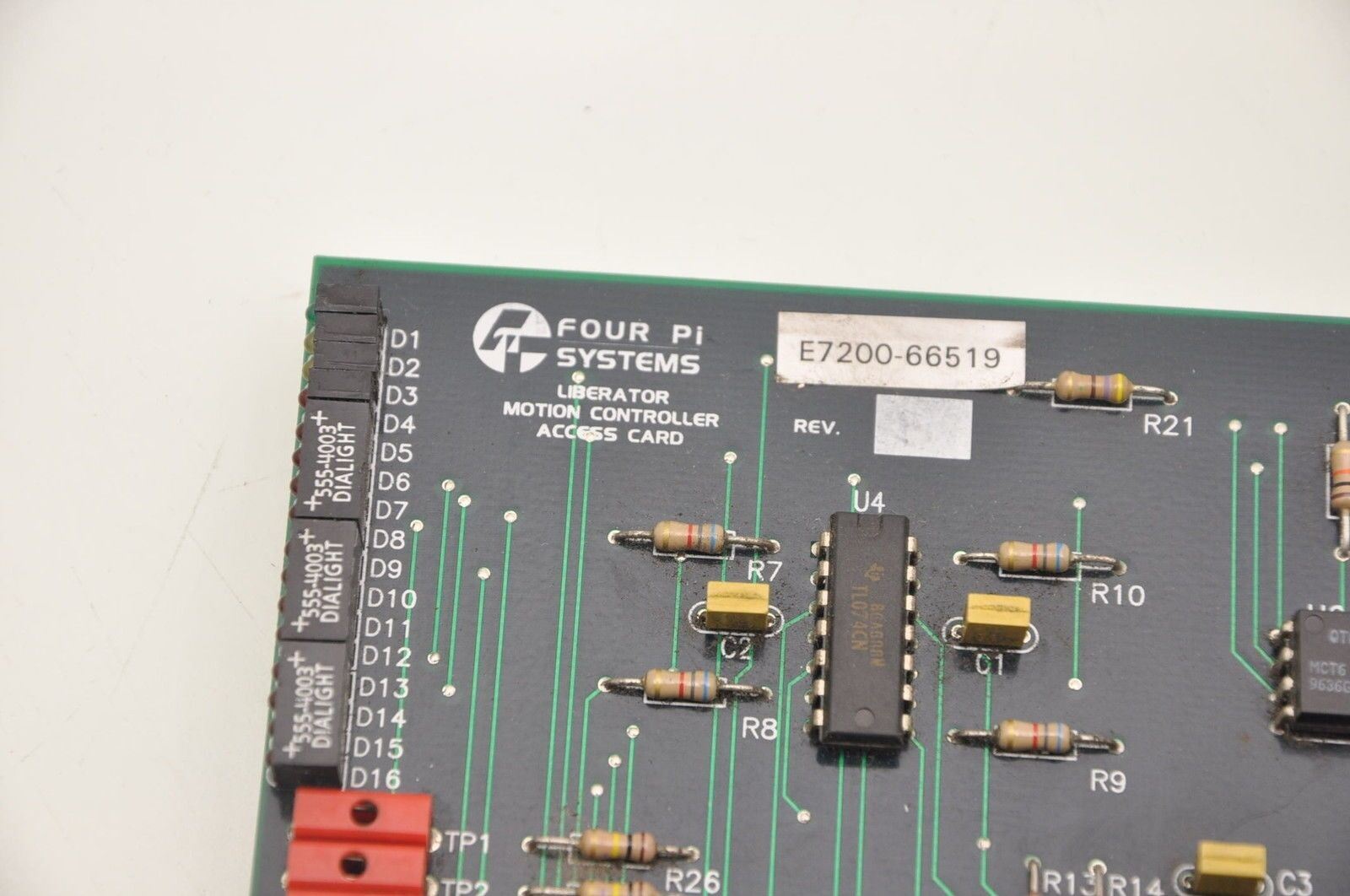 HP Four Pi Sytems Liberator Motion Controller Access Card E7200-66519 SLRW 9848