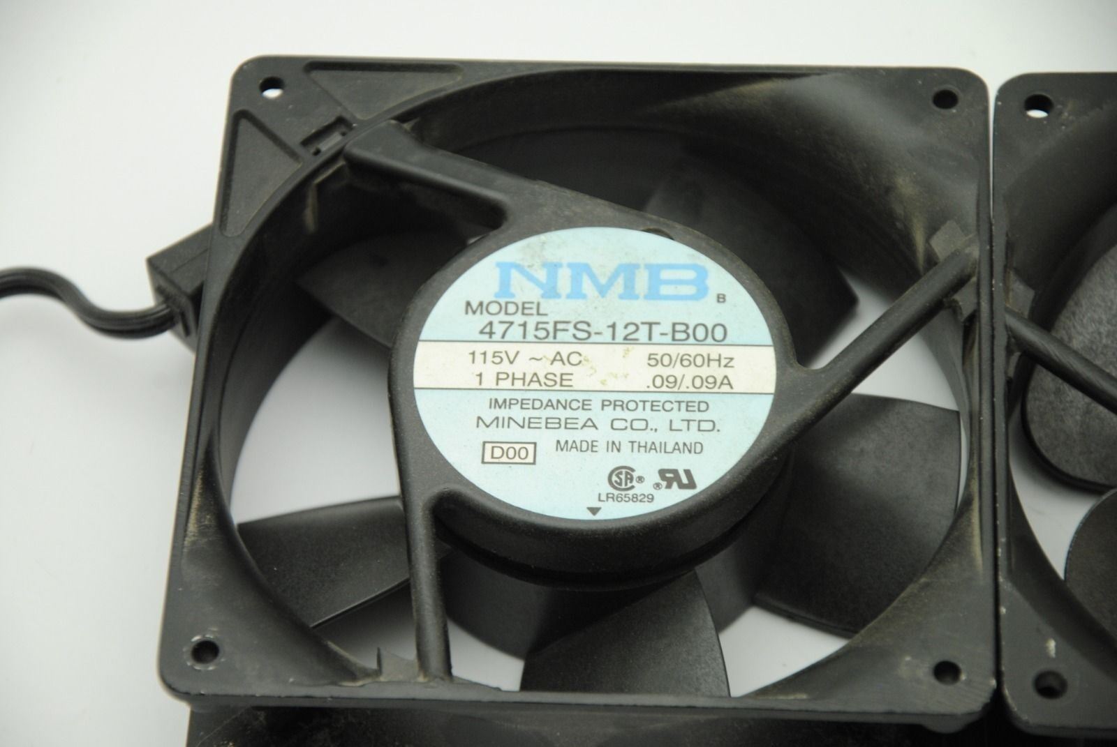 Lot of 2 NMB Axial Fans, 4715MS-12T-B30 w/ 4715FS-12T-B00