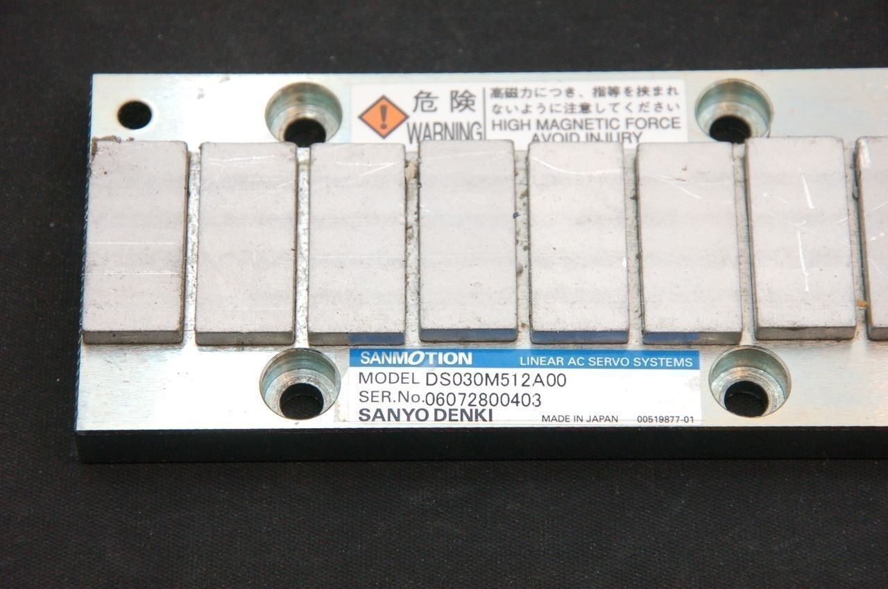 Sanyo Denki Linear Magnet Motor DS030M512A00 Sanmotion Rail 30mm x 512mm DS