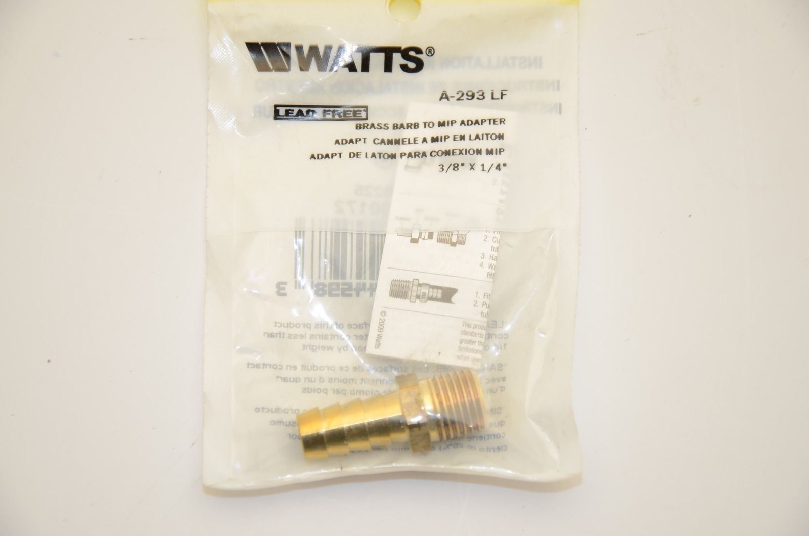 WATTS Brass Fittings: A-495, A-293LF, A760 - Lot of 6 - NEW