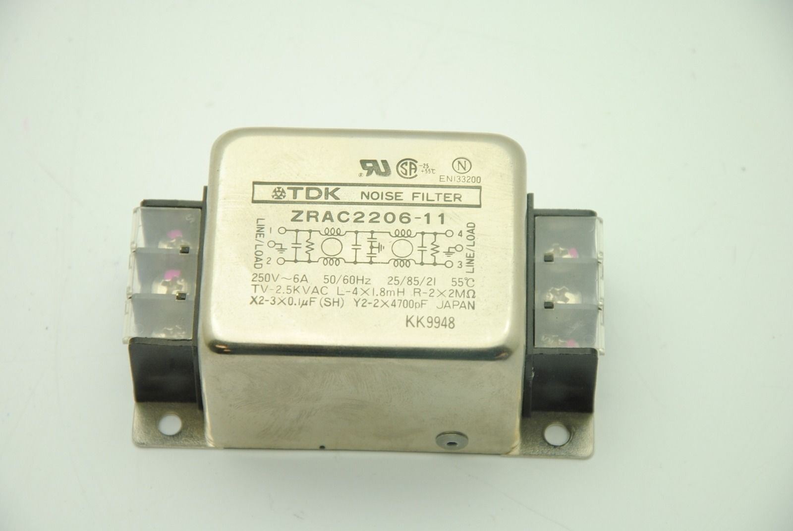 TDK ZRAC2206-11 Noise Filter, 250V 6A 50/60Hz